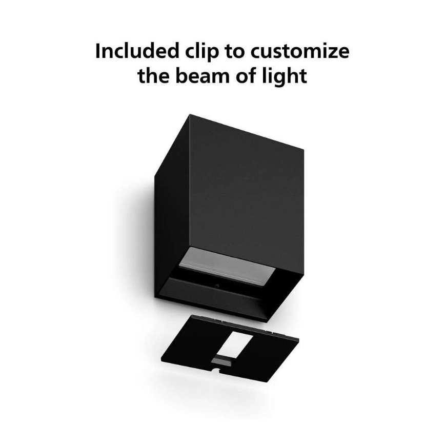 Philips - 2er-Set dimmbare LED RGBW Außenwandleuchte Hue RESONATE LED/8W/230V 2000-6500K IP44
