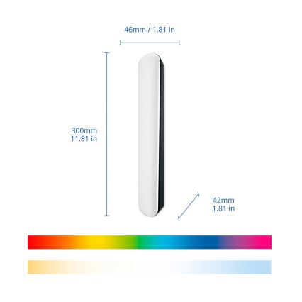 Philips - 2er-Set SMART GRADIENT RGBIC-LED-Leuchten, dimmbar, LED/8W/230V, 2700-6500K, Wi-Fi