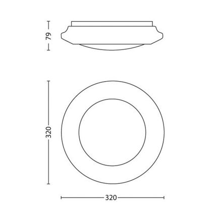 Philips-Massive 33362/31/16 - LED Deckenleuchte MYLIVING CINNABAR LED/16W/230V