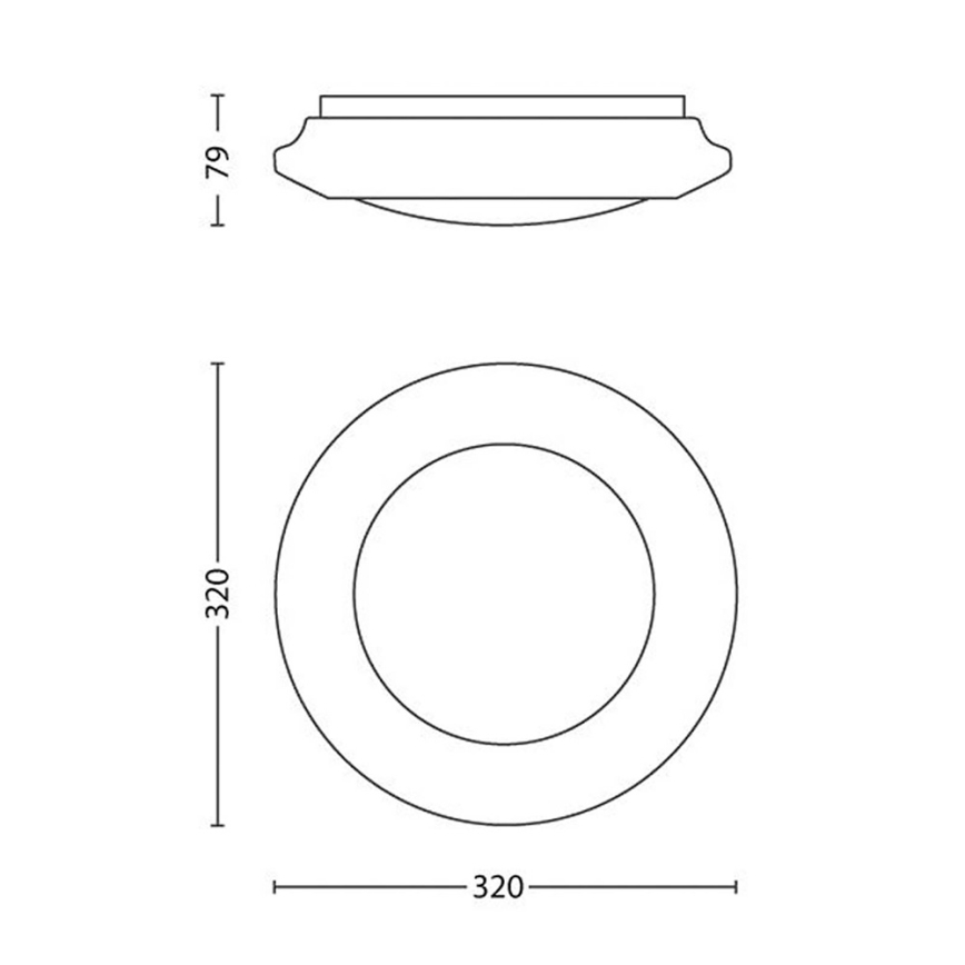 Philips-Massive 33362/31/16 - LED Deckenleuchte MYLIVING CINNABAR LED/16W/230V