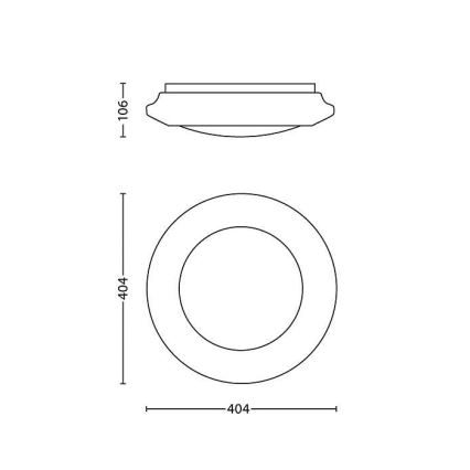 Philips - Plafoniera LED LED/22W/230V 2700K