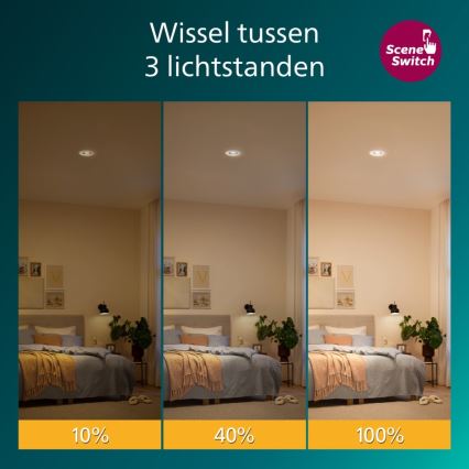 Philips - 3er-Set dimmbare LED-Einbauleuchten CILANTRO LED/5W/230V 2700K weiß