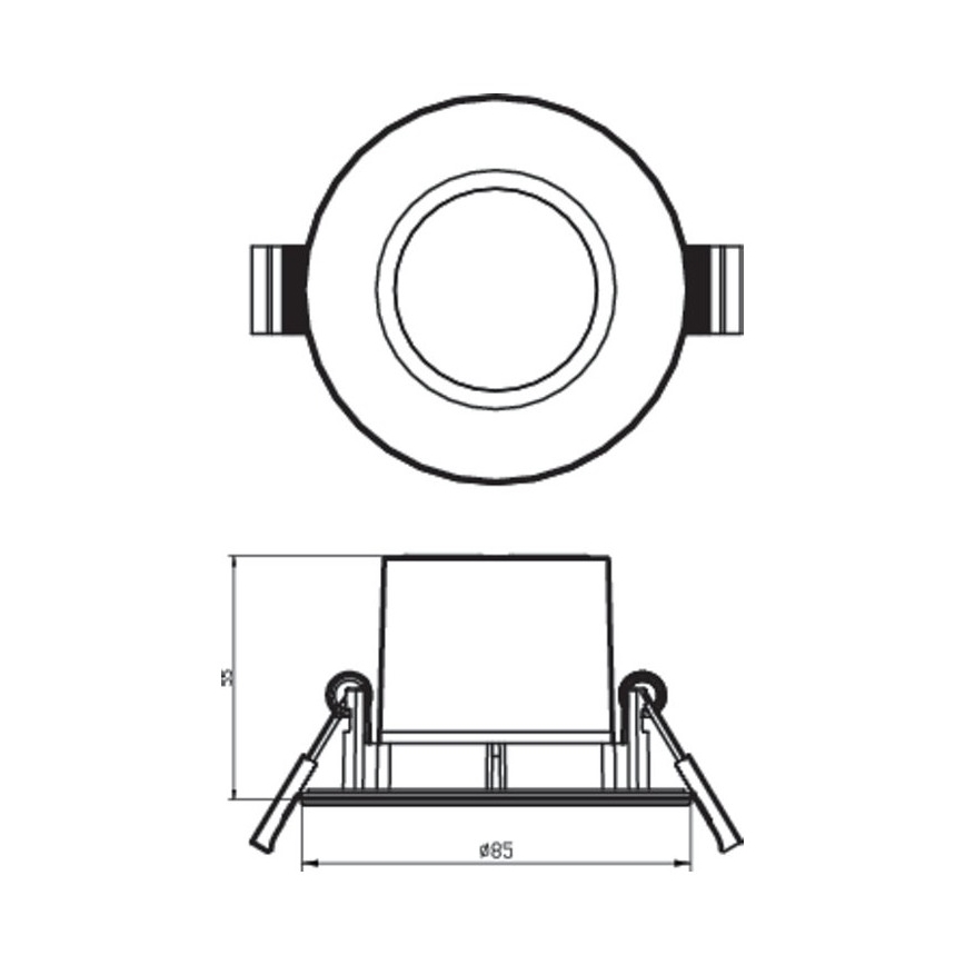 Philips - 3er-Set dimmbare LED-Badezimmerleuchten DIVE LED/5,5W/230V IP65