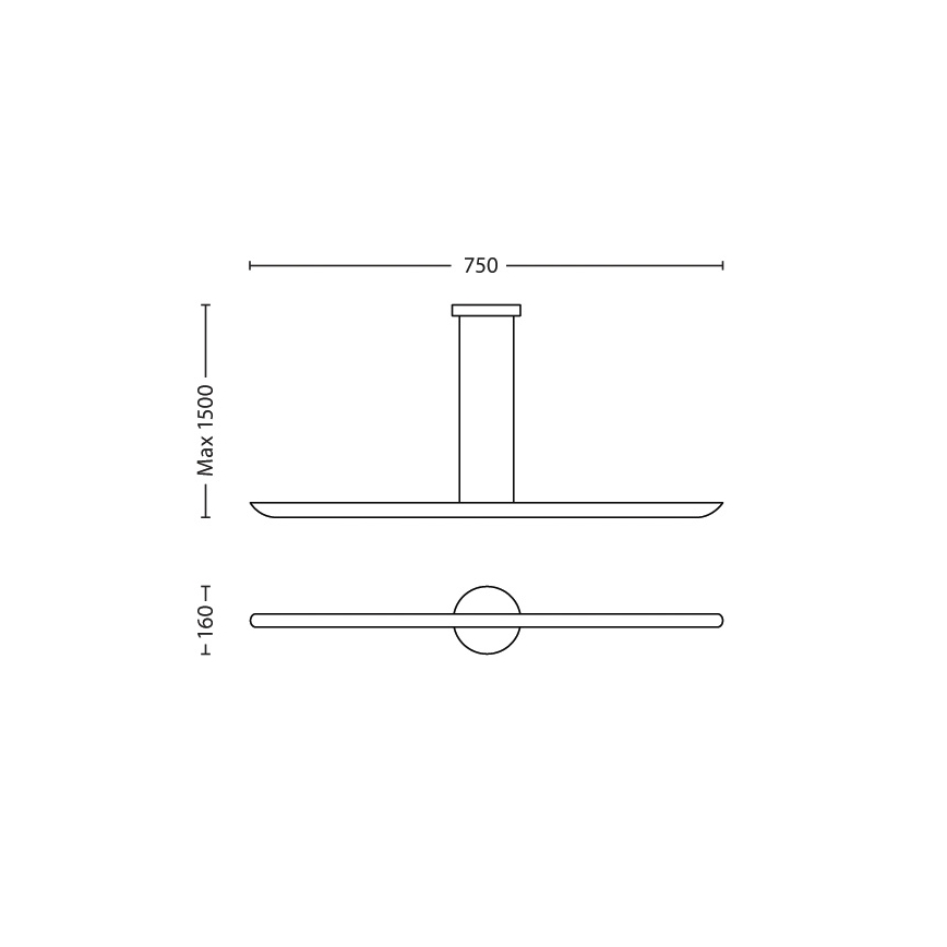 Philips 40747/48/16 - Suspension filaire à intensité variable LED MYLIVING SELV 2xLED/7,5W/230V