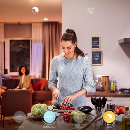 Philips - LED dimmbare Lampe Hue WELLNESS 1xE27/8,5W/230V + Fernbedienung