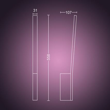 Philips 40902/31/P9 - Applique murale LED HUE LIANE 1xLED/12W/230V