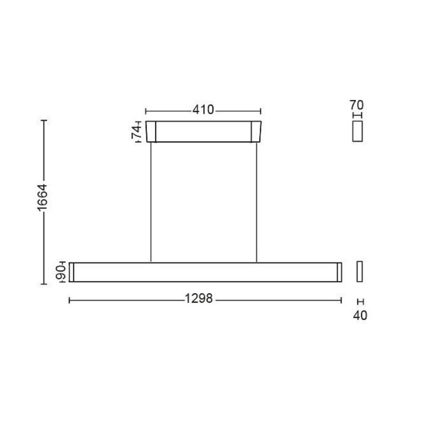 Philips 40903/31/P9 - LED Hängeleuchte HUE ENSIS 2xLED/39W/230V