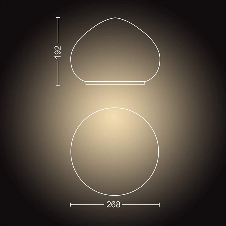 Philips - Lampada da tavolo LED dimmerabile Hue WELLNER 1xE27/8,5W/230V + Telecomando
