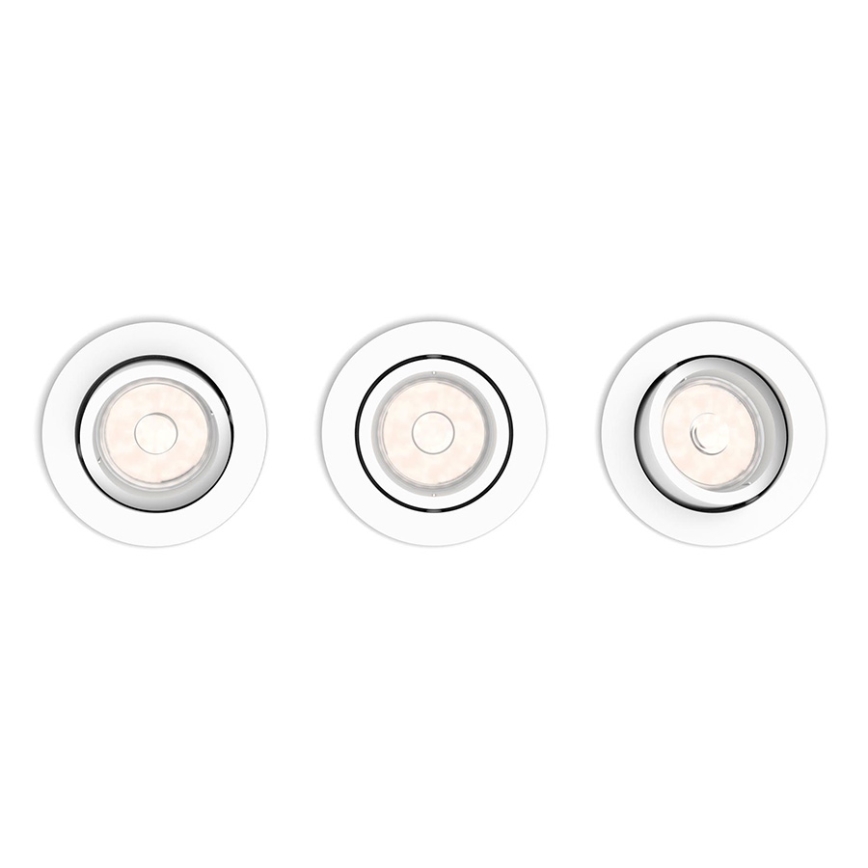 Philips - LOT 3x Spot encastrable 1xGU10/5,5W/230V