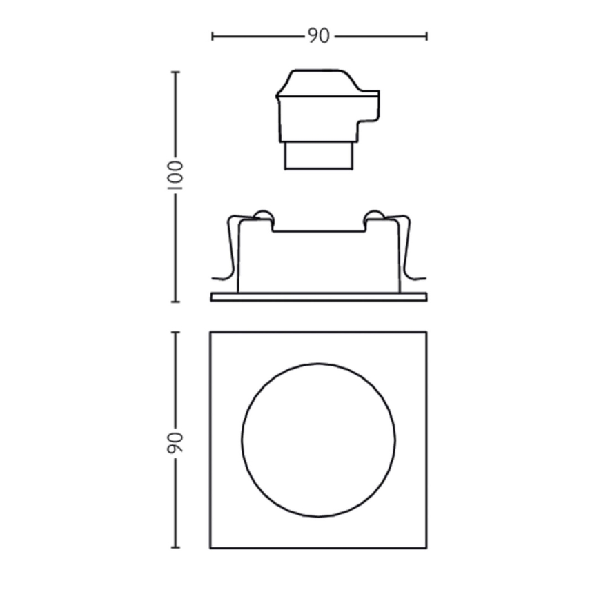 Philips 50191/87/PN - Lampada da incasso MYLIVING ENNEPER 1xGU10/5,5W/230V