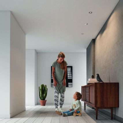 Philips - LOT de 3 spots encastrables LED RGBW dimmables 1xGU10/4,8W/230V chrome brillant + télécommande