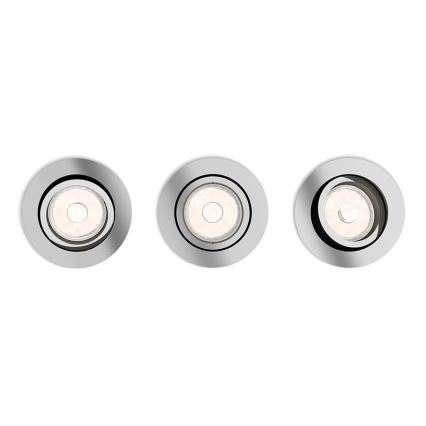 Philips 50393/11/PN - SET 3x Untersichtsleuchte DONEGAL 3xGU10/5,5W/230V