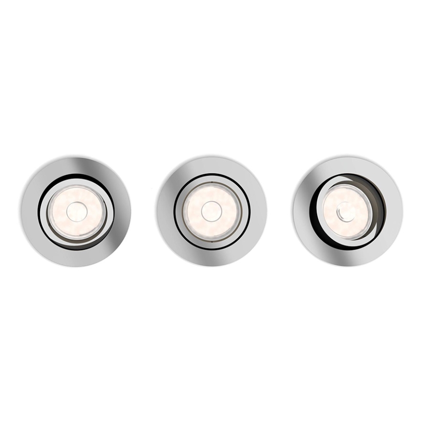Philips 50393/11/PN - SET 3x Untersichtsleuchte DONEGAL 3xGU10/5,5W/230V