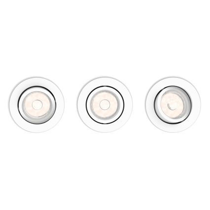 Philips 50393/31/PN - SET 3pz Lampada da incasso DONEGAL 3xGU10/5,5W/230V