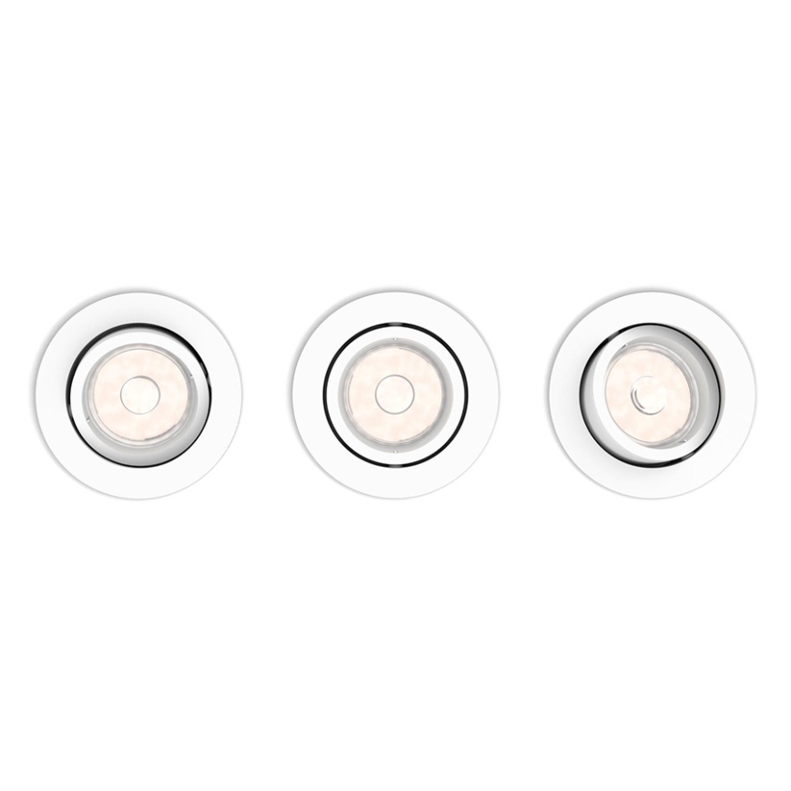 Philips 50393/31/PN - SET 3pz Lampada da incasso DONEGAL 3xGU10/5,5W/230V