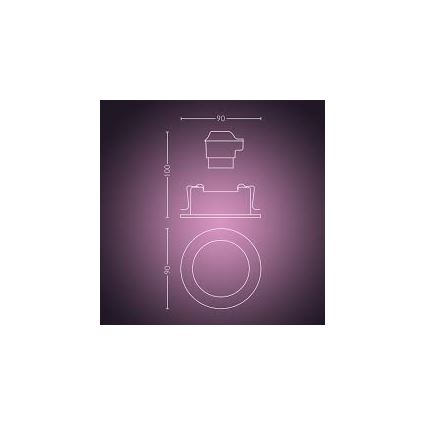 Philips 50451/48/P7 - Luminaire encastrable LED RGB HUE CENTURA 1xGU10/5,7W/230V