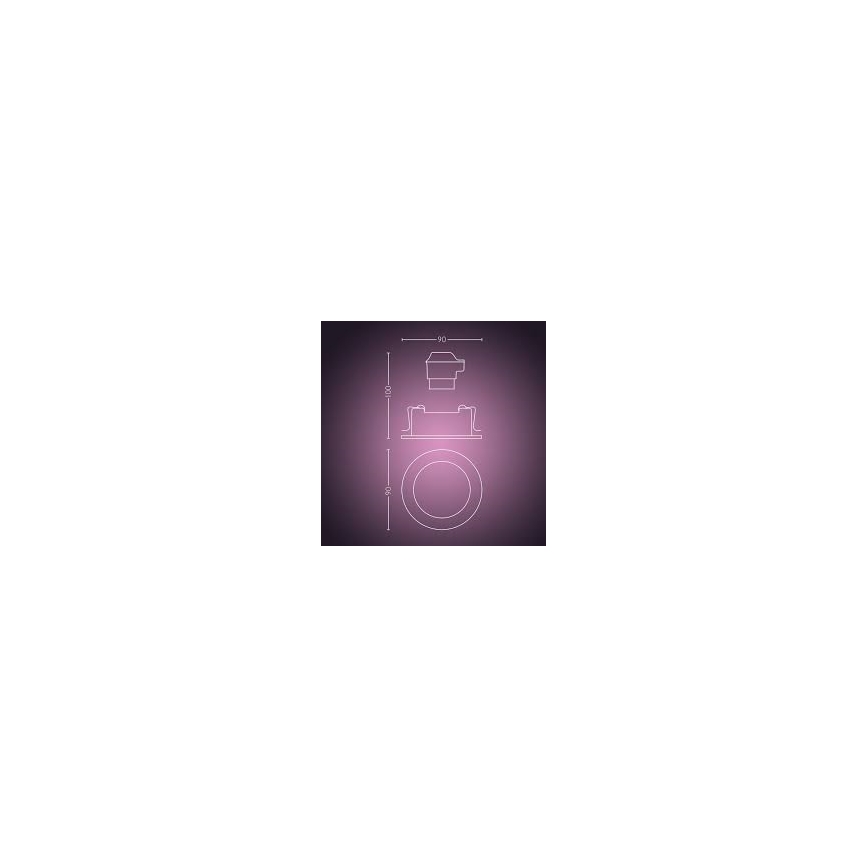 Philips 50451/48/P7 - Luminaire encastrable LED RGB HUE CENTURA 1xGU10/5,7W/230V