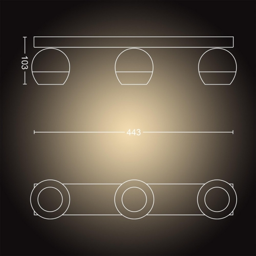 Philips - Spot à intensité variable LED Hue BUCKRAM 3xGU10/5W/230V