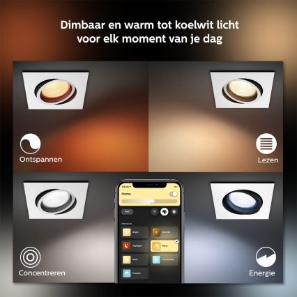 Philips 50551/31/P7 -Lampada a plafone LED RGB HUE CENTURA 1xGU10/5,7W/230/24