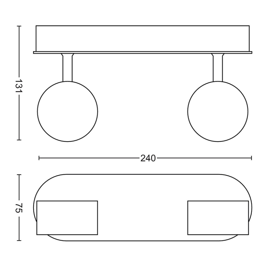 Philips - Faretto LED dimmerabile 2xLED/4,5W/230V