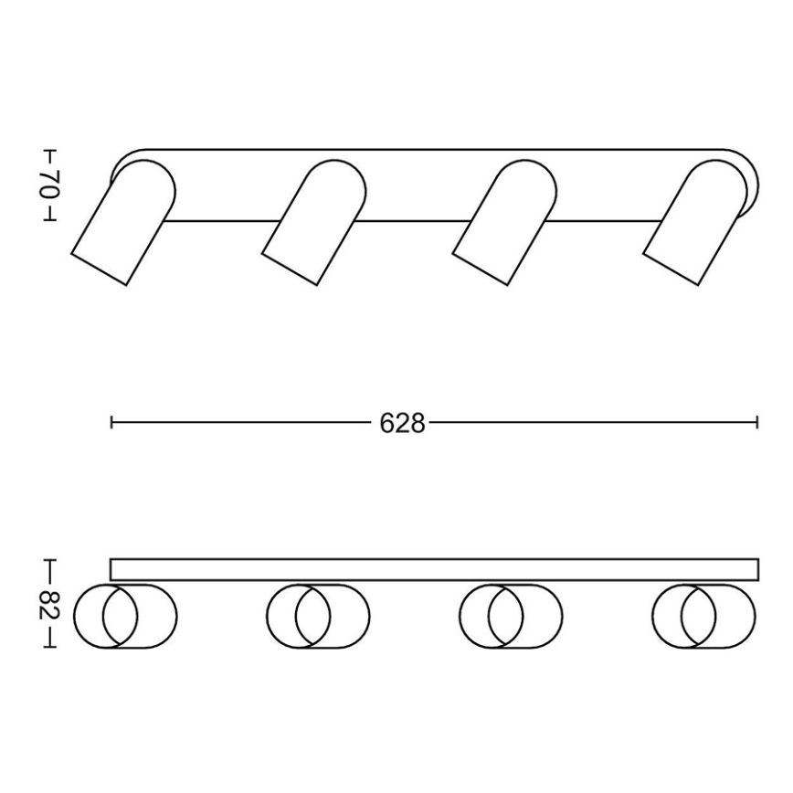Philips - Faretto LED 4xGU10/5,5W/230V