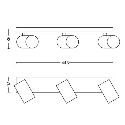 Philips - Faretto 3xGU10/5,5W/230V