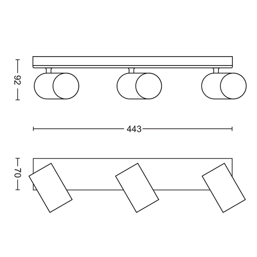 Philips - Faretto 3xGU10/5,5W/230V