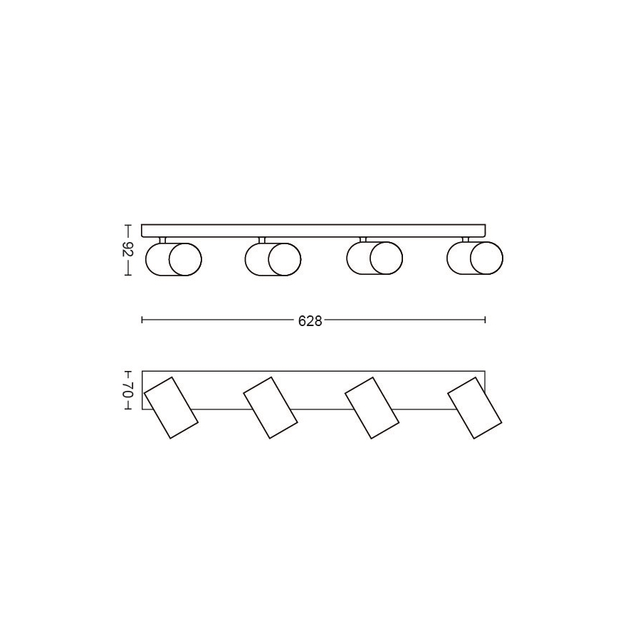 Philips - Faretto 4xGU10/5,5W/230V