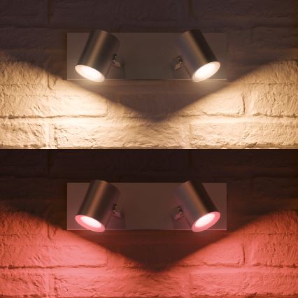 Philips 50622/48/P7 - Luce Spot a LED HUE ARGENA 2xGU10/5,7W/230V