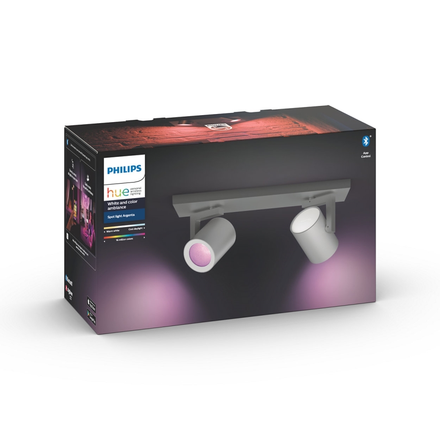 Philips 50622/48/P7 - Luce Spot a LED HUE ARGENA 2xGU10/5,7W/230V