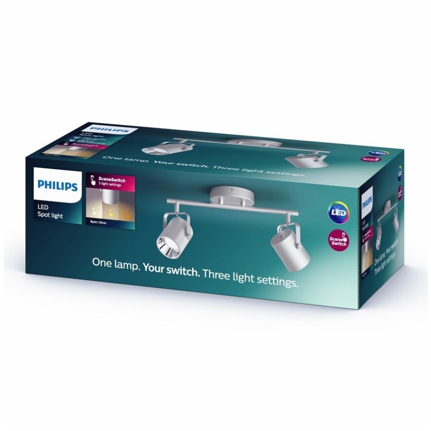 Philips 50662/14/P0 - Faretto LED BYRE 2xLED/4,3W/230V 2200/2500/2700K
