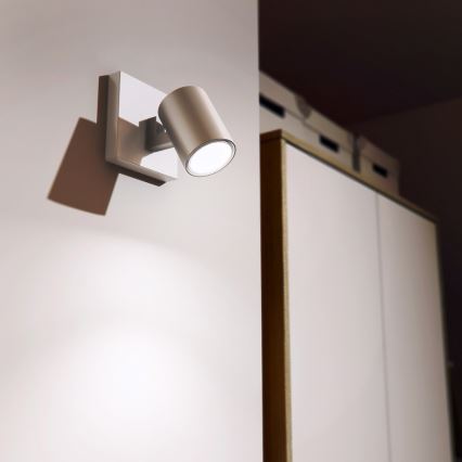 Philips 53090/48/16 - Faretto RUNNER argento 1xGU10/35W/230V