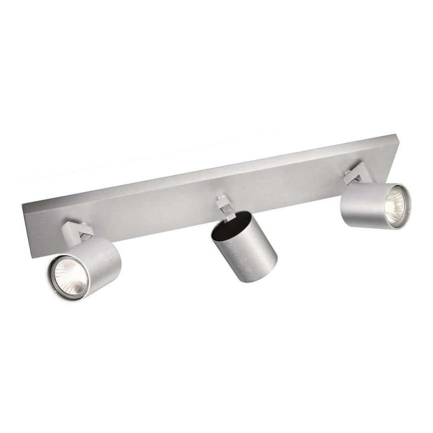 Philips - LED-Spot mattchrom 3xGU10/20W/230V