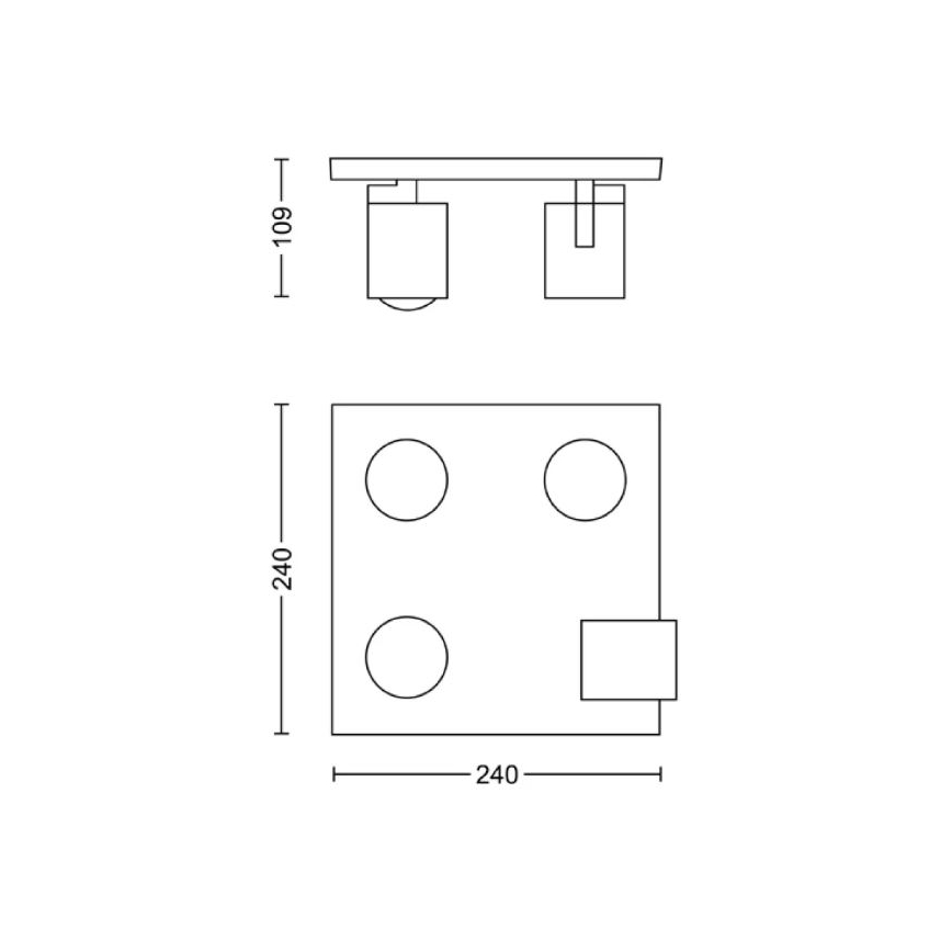 Philips - Spot 4xGU10/50W/230V