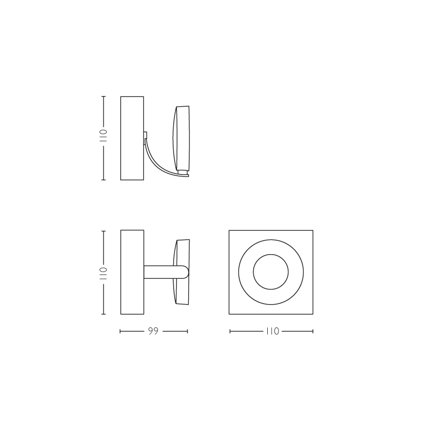 Philips 53170/31/P0 - Spot orientable dimmable MYLIVING CLOCKWORK LED/4,5W