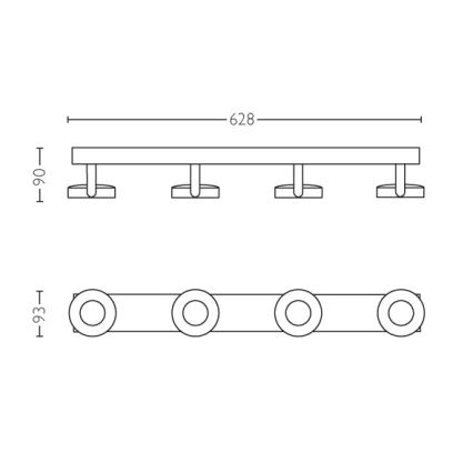Philips - Faretto dimmerabile 4xLED/4,5W