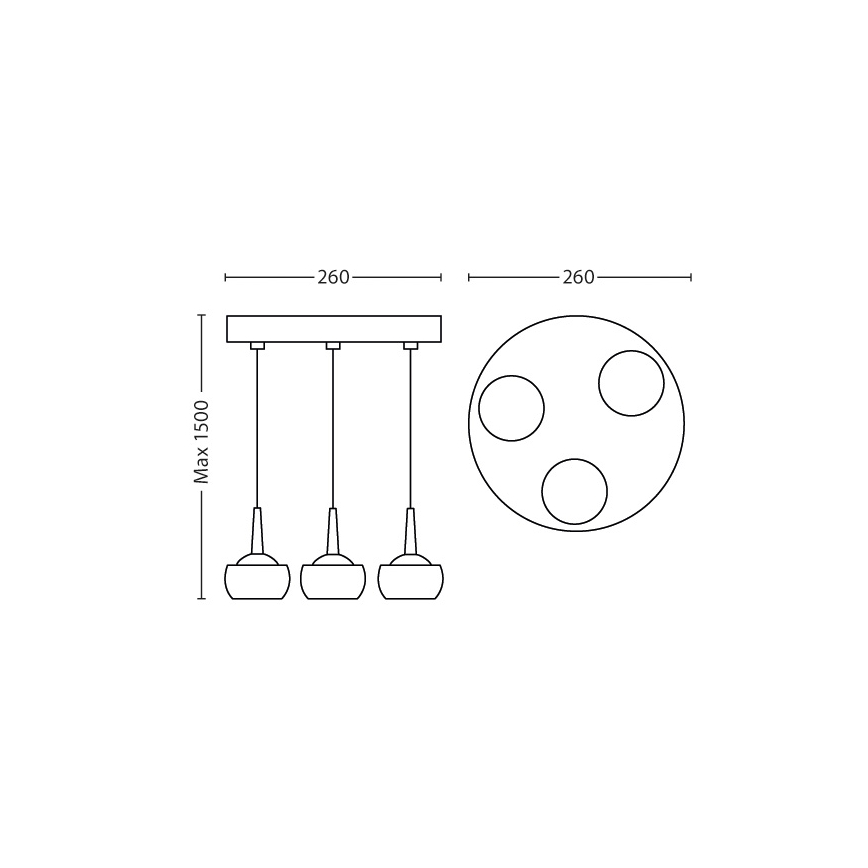 Philips 53223/11/16 - Suspension CYPRESS 3xLED/3W/230V