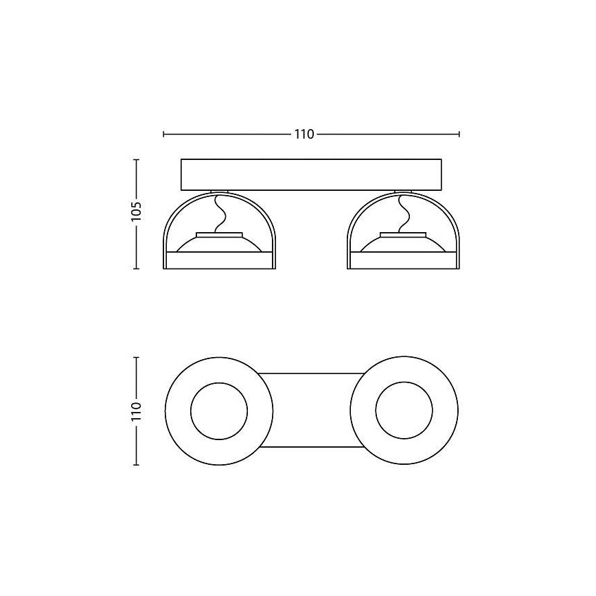Philips - Faretto LED dimmerabile 2xLED/4,5W/230V