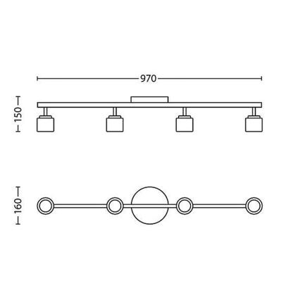 Philips - Spot 4xLED/4W/230V