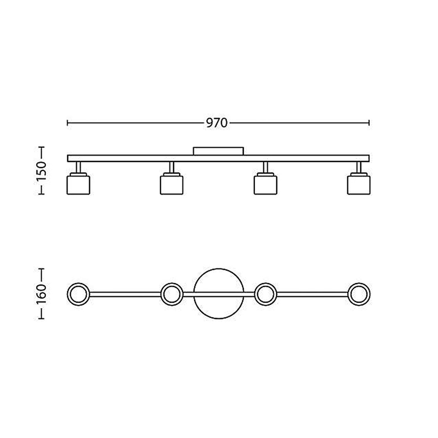 Philips - Spot 4xLED/4W/230V