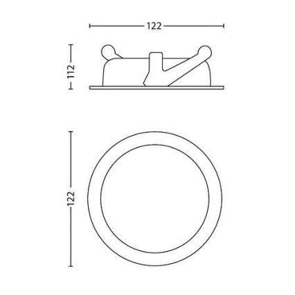 Philips - Lampada da incasso LED dimmerabile/4,5W/230V