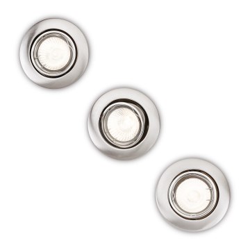 Philips 59243/17/E7 - SET 3x Lampada da incasso 1xGU10/50W/230V