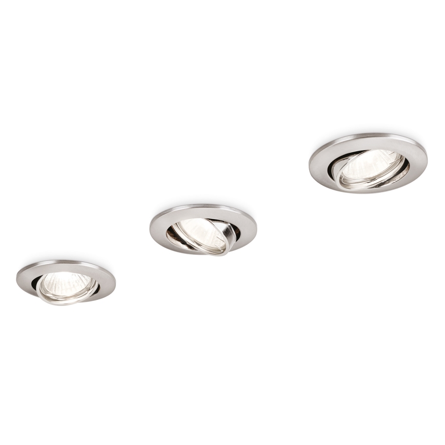 Philips 59243/17/E7 - SET 3x Lampada da incasso 1xGU10/50W/230V