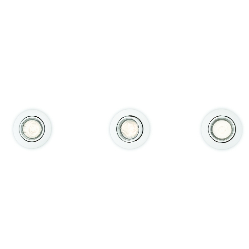 Philips 59243/31/E7 - KIT 3x Lampada da incasso ENIF 3xGU10/50W/230V