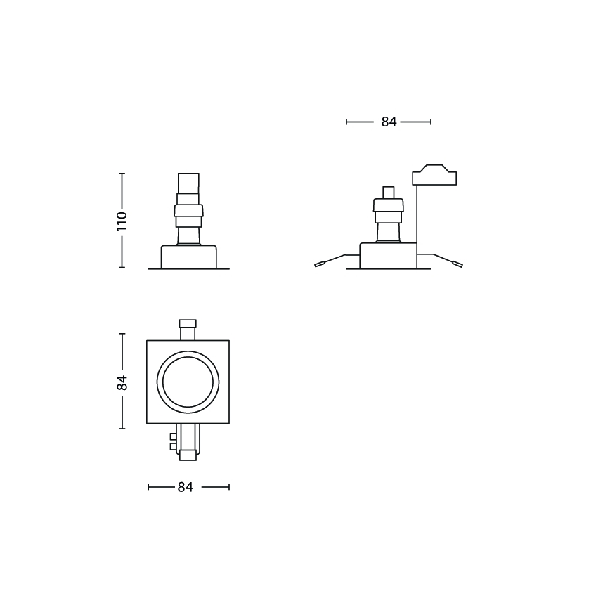 Philips - SET 3x Lampada da incasso per bagno 3xGU10/35W/230V IP23