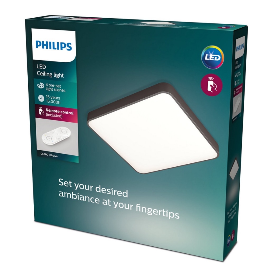 Philips 60261/43/P5 - LED dimmbare Deckenbeleuchtung BROWN 1xLED/32W/230V + DO