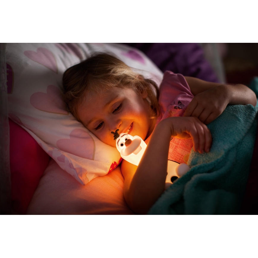 Philips 71768/08/16 - Lampada LED per bambini DISNEY FROZEN OLAF LED/0,3 W/2xAAA Pupazzo di neve