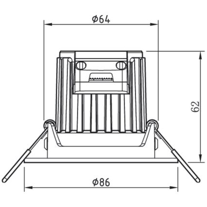 Philips - SET 3x dimmbare LED-Einbauleuchte für Badezimmer ABROSA LED/9W/230V IP44