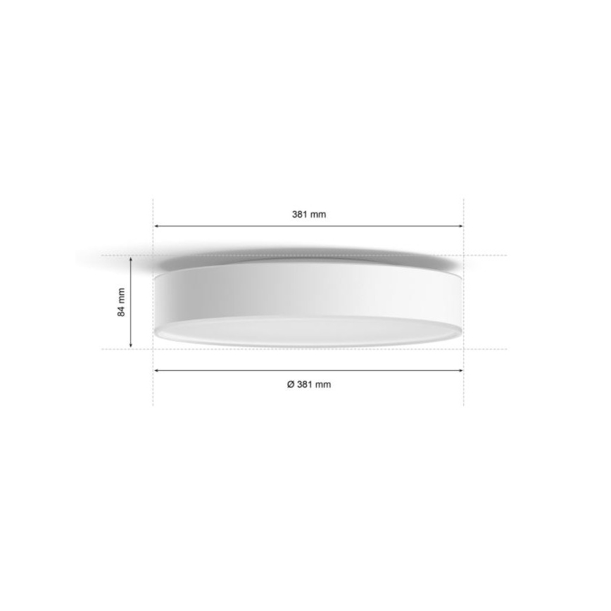 Philips - Ampoule à intensité variable Hue DEVERE LED/19,2W/230V IP44 d. 381 mm 2200-6500K + télécommande