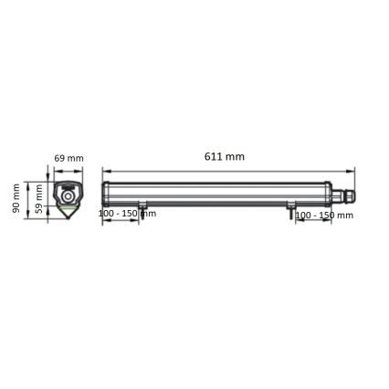 Philips - Apparecchio fluorescente tecnico a LED LEDINAIRE LED/15W/230V 60 cm IP66